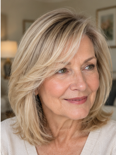 Side-swept fringe