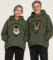 MINION Cat Cuddle Hoodie - Army Green