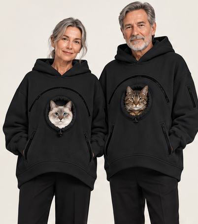 MINION Cat Cuddle Hoodie - Black