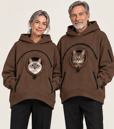 MINION Cat Cuddle Hoodie - Brown