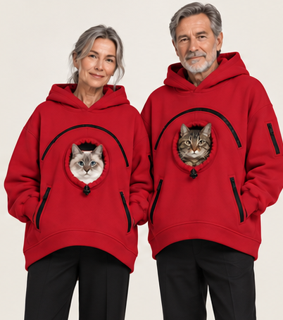 MINION Cat Cuddle Hoodie - Red
