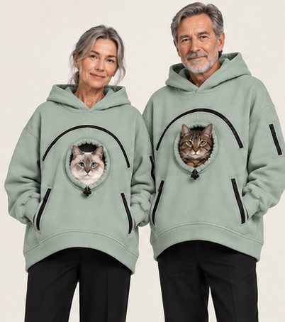 MINION Cat Cuddle Hoodie - Sage Green