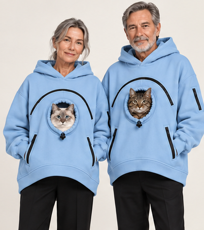 MINION Cat Cuddle Hoodie - Sky Blue